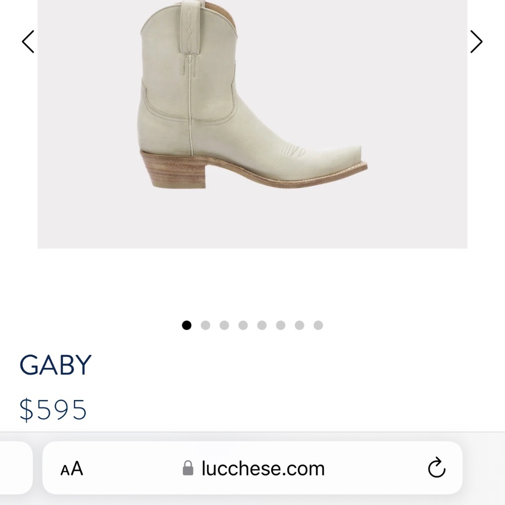 Lucchese GABY “Glitz Cream” bootie (size 11)
